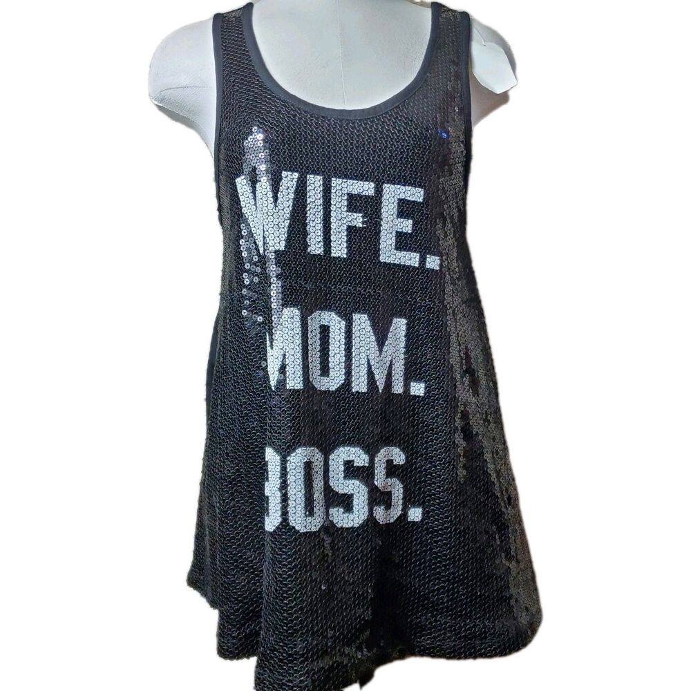 Paradiso sequined tank top size Large NWT